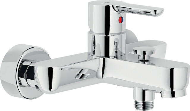 Bañera, monomando externo con set de ducha